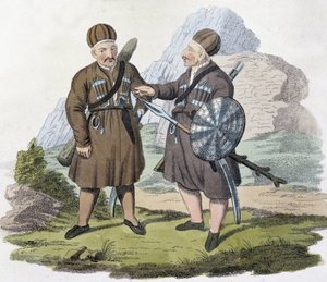 Guerreros caucásicos, principios del siglo XIX de Unknown artist