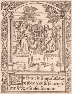 Carlos V recibiendo al emperador Carlos IV, emperador del Sacro Imperio Romano y rey de Bohemia de Unknown