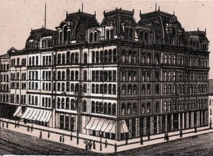 Chicago, EE.UU.: vista de Field, Leiter & Co. (Tienda por Departamentos Field, Leiter & Co.). En "El Mundo Ilustrado 168 vistas". Sin fecha (finales del siglo XIX). de Unknown artist