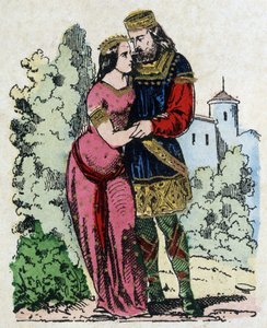 Childerico I, rey de los francos salios (436-481) conoció a Basin de Turingia (esposa del rey de Turingia) durante su exilio. Clodoveo nació de su matrimonio. de Unknown artist