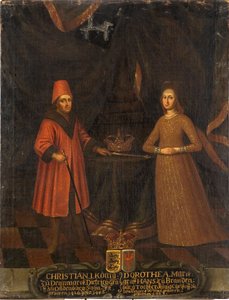 Cristián I de Dinamarca, Noruega y Suecia y la reina Dorotea de Brandeburgo Kulmbach (detalle)