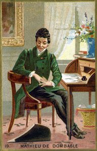 Christophe Joseph Alexandre Mathieu de Dombasle (1777-1843) astrónomo francés. Cromolitografía del siglo XIX.