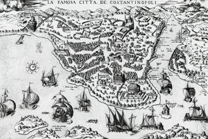 Ciudad de Constantinopla, grabado de Unknown artist