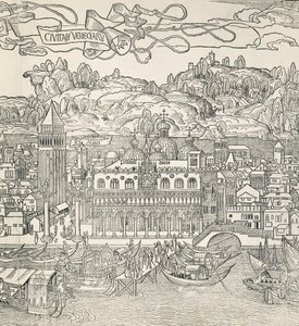 Ciudad de Venecia, Italia, grabado