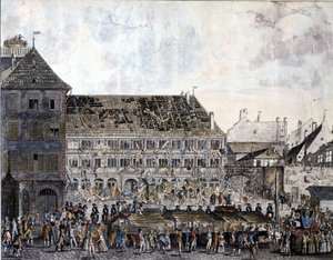 Asalto y saqueo de la casa del ayuntamiento de Estrasburgo, 21 de julio de 1789 de Unknown artist