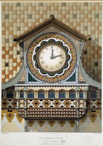 Ventana del reloj de la fábrica Menier en Noisiel (Seine-et-Marne)