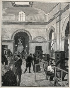 Taller de acuñación en la Monnaie de Paris. Grabado de 1885 en 