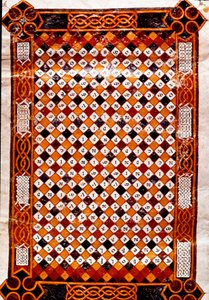 Laberinto conmemorativo Página cubierta con un laberinto digital. Miniatura de Florentius del manuscrito “moralia in job” de la Abadía de Valeranica (San Pedro de Berlanga en Castilla) con comentarios del Papa Gregorio I (540-604), siglo IX. Madrid, Nacion