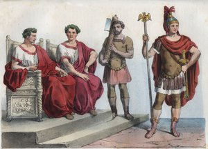 Cónsul y lictores en la antigua Roma - grabado de “Usi e Costumi di Tutti i Popoli dell