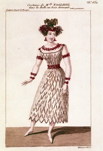 Vestuario de la bailarina Maria Taglioni (1804-1884) en el ballet 