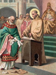 Concilio de Reims en 1148: San Bernardo de Claraval (1090-1153) acusó a Gilbert de la Porree, obispo de Poitiers, de herejía