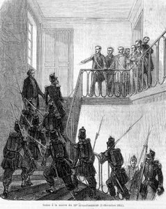 Golpe de Estado: arresto de diputados en el Ayuntamiento del 10º distrito de París el 2 de diciembre de 1851 de Unknown artist