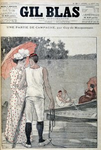 Portada de “Gil Blas” ilustrando “Una parte de la campaña” de Guy de Maupassant. 14/08/1892