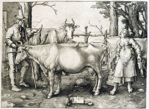 Capucha y lechería en Holanda de Unknown artist