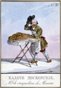 Vendedores de galletas de Moscú en el siglo XIX.