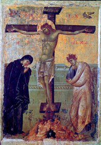 Crucifixión (icono del siglo XIII) de Unknown artist