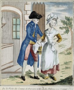 Costumbres: impuesto de barrera - caricatura alrededor de 1800 de Unknown artist