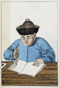 Vida diaria de los chinos: un escritor chino. sd. siglo XIX de Unknown artist
