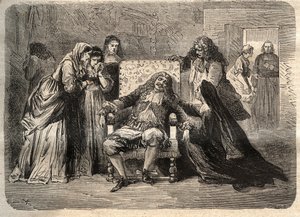Muerte de Moliere - Muerte de Jean Baptiste Poquelin, conocido como Moliere (1622-1673), 17 de febrero