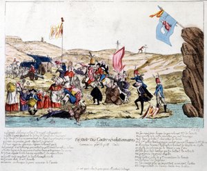 Derrota de los contrarrevolucionarios, comandados por el Par Condé, en Alsacia, finales del siglo XVIII de Unknown artist
