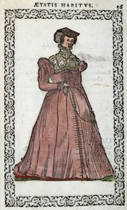 Demoiselle française - en “Habits et effigies” por Jean Sulperius de Unknown artist
