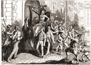 Destrucción de los edificios de Lyon durante la Revolución Francesa de Unknown artist
