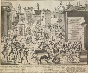 La gran peste de Milán de 1630. Alrededor de 1835 de Unknown