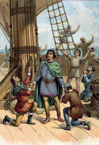 Descubrimiento de América por Cristóbal Colón en 1492 de Unknown artist