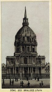Cúpula de los Inválidos en París. Cromolitografía de finales del siglo XIX