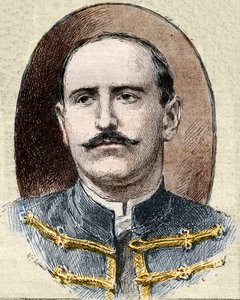 Caso Dreyfus: retrato de Alfred Dreyfus (1859-1935) después de su degradación durante el juicio de Rennes en 1899