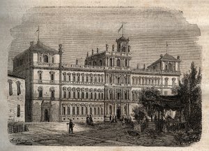 Palacio Ducal de Módena en el siglo XIX - El Palacio Ducal 1634 - Palacio Ducal de Módena de Unknown artist