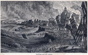 Terremoto de Lisboa en Portugal el 1 de noviembre de 1755 de Unknown artist