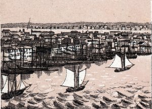 Río Este en Nueva York en los Estados Unidos en “El mundo ilustrado 168 vistas” Sin fecha (finales del siglo XIX) de Unknown artist