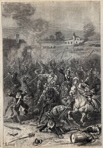 Degollamiento de los puritanos - Ilustración del siglo XIX para la novela histórica 