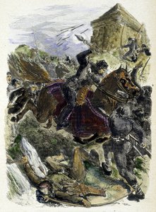 Emperador Othon luchando contra las bandas sobornadas del Papa - en “Histoire des popes” de Maurice Lachatre de Unknown artist