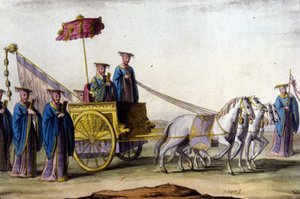 Emperador de la dinastía Ming en su carroza - en 