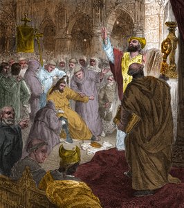 Fin de la dinastía merovingia, 751: deposición del rey Childerico III (714-754) por Pipino el Breve (714-768). de Unknown artist