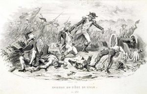 Episodio del sitio de Lille en 1792 - en "Fastes de Gardes nationales de France" de Unknown artist