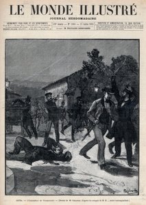 Eventos en Bulgaria: El Asesinato del Sr. Beltchef en presencia de Stefan Stambolov (1854-95) - Sofía. de Unknown artist