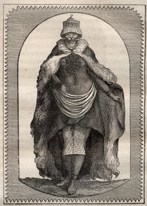 Expedición al interior de las tierras de Sudáfrica (1775) por Anders Sparrman: una hotentote (mujer Khoikhoi) - ilustración de 