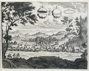 Experimento de Otto von Guericke (Otto de Guericke de Unknown artist