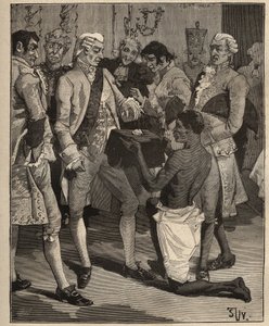 Diamantes famosos: las “Maravillas de las Maravillas” presentadas al Emperador de Brasil, Joao VI de Portugal (Juan VI conocido como el Clemente), en 1809. Grabado de 1885 en “Les arts et metiers illustres” de Adolphe Bitard. de Unknown artist