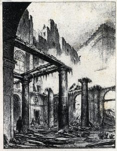 Incendio del Teatro Italiano en París en 1838 de Unknown artist