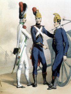 Bomberos en uniforme - ca. 1850 de Unknown artist