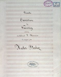 Primera página de la partitura de Waverley opus 1, obertura, por Hector Berlioz