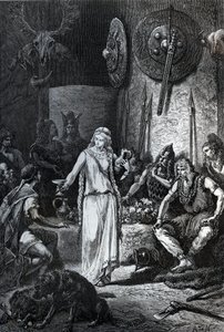 Fundación de Marsella, 600 a.C.: El día de la llegada de los marineros griegos, el jefe de los Nams organiza una comida durante la cual su hija Gyptis (o Petta) debe elegir a su esposo entregándole una copa. Los griegos fueron invitados a unirse al banquet de Unknown artist