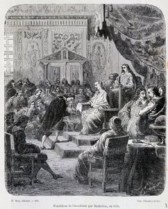 Fundación de la Academia Francesa por Richelieu