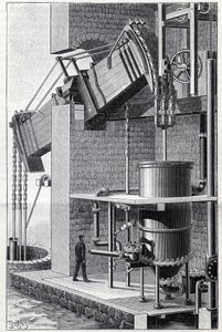 Antigua máquina de vapor de Thomas Newcomen actualmente operando cerca de Bristol en Inglaterra. de Unknown artist
