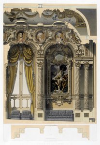 Foyer de la Danza de la Ópera Garnier - cromolitografía, finales del siglo XIX