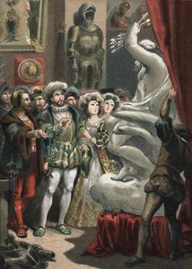 Francisco I (1494-1547), Rey de Francia, con el escultor italiano Benvenuto Cellini (El Culto de la Hermosura) de Unknown artist